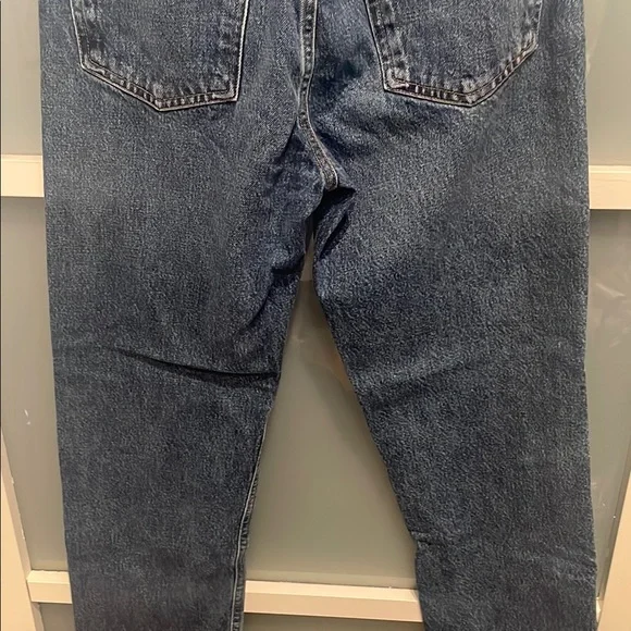 Agolde Blue Straight Leg Denim Jeans with Distressed Hem, 25 - Picture 8 of 14